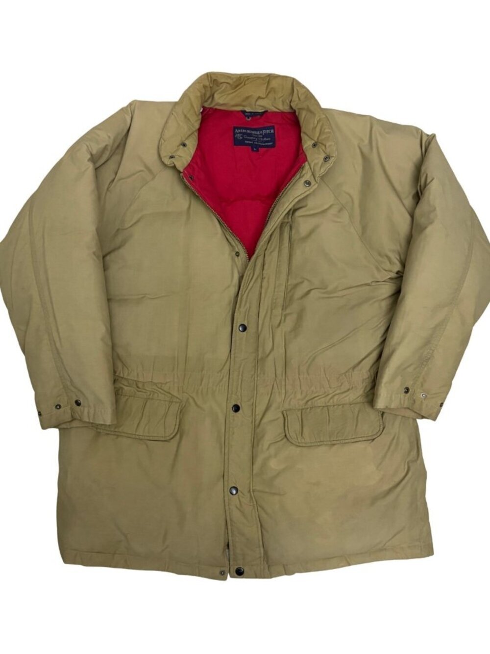 RARE ABERCROMBIE & FITCH COUNTRY CLOTHES Down Parka Coat VINTAGE Jacket Large